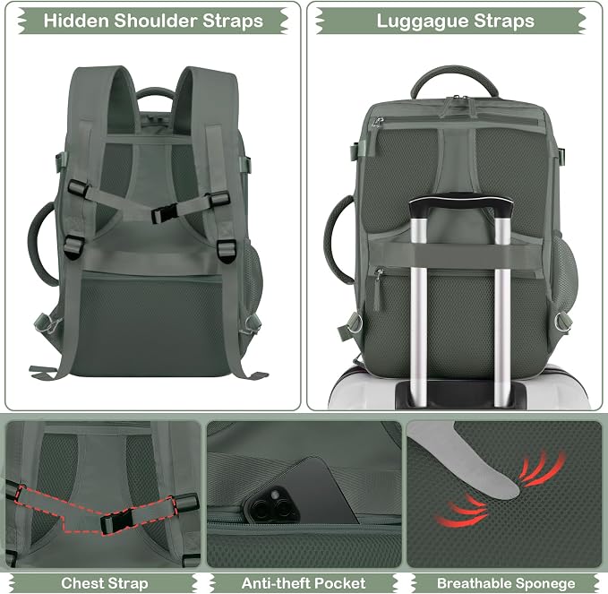 Hanples Extra Large Travel Backpack - Image 9