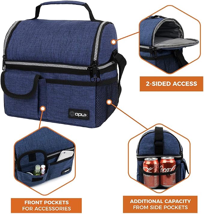 OPUX Lunch Box for Men, Adult Lunch Box Cooler, Insulated Lunch Bag Women - Image 6