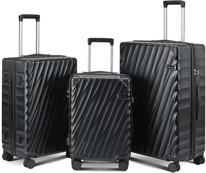 Luggage sets 3 piece with Spinner Wheels, PC Hard Shell Travel Luggage by Unknown