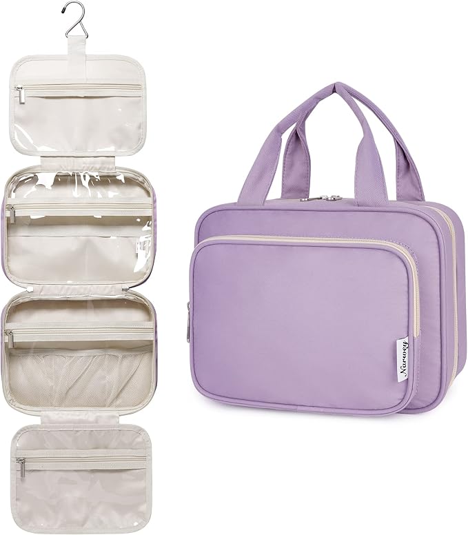 Narwey Hanging Toiletry Bag for Women Travel Makeup Bag Organizer Toiletries by Narwey