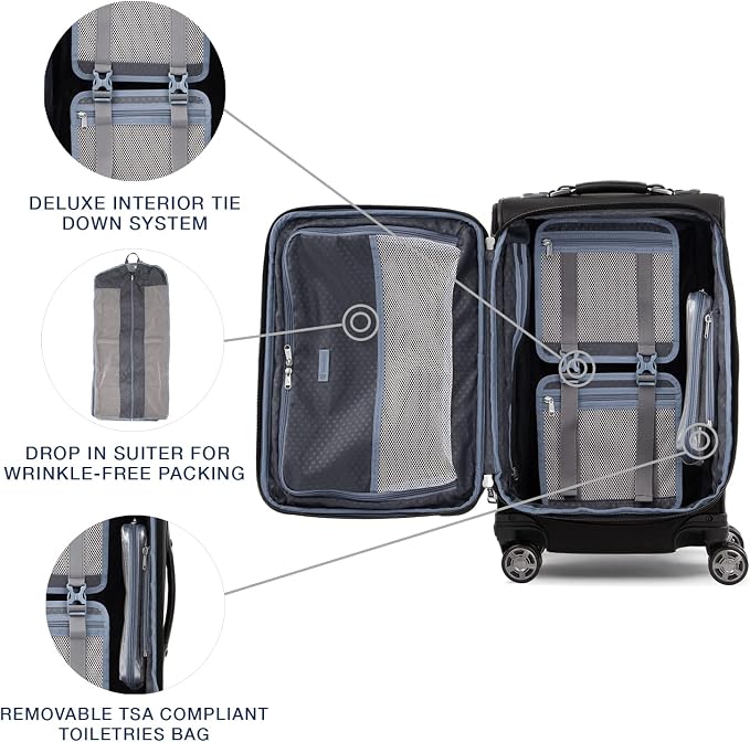 Travelpro Platinum Elite Softside Expandable Carry on Luggage, 8 Wheel Spinner - Image 5