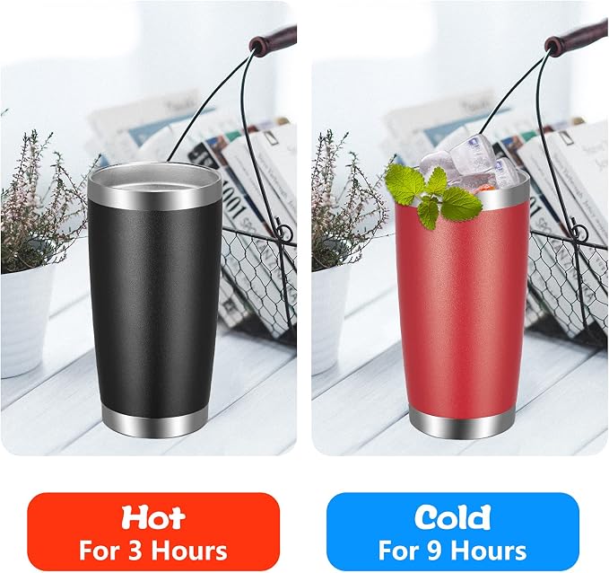 VEGOND 20oz Tumbler with Lid and Straw Stainless Steel Tumbler Cup Vacuum - Image 5