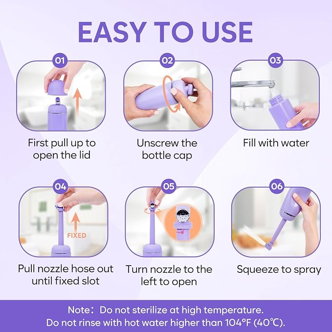 Easy@Home Portable Peri Bottle for Postpartum & Perineal Care: Handheld Bidet - Image 2