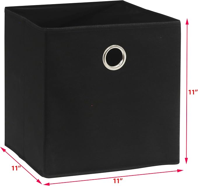 SIMPLE HOUSEWARE 11-Inch Collapsible Fabric Cube Storage Bin - Image 5