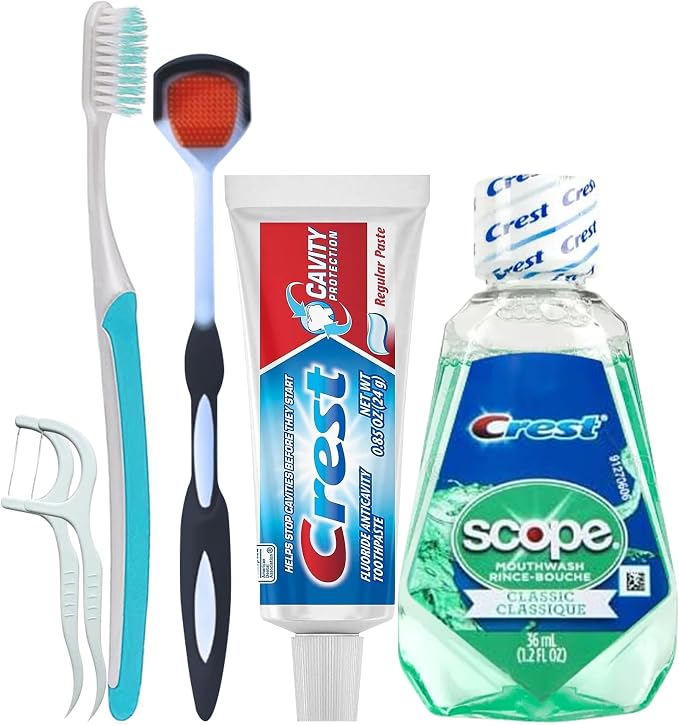 Trektote 6-Piece Travel Size Toothbrush and Toothpaste Set - Image 6
