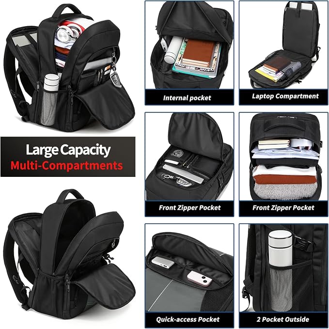 PUSLOM Extra Large Travel Laptop Backpack - Image 3