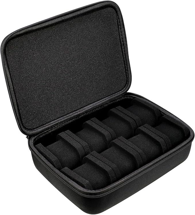 Juntan 8 Slots Hard Watch Travel Case, Portable Nylon Zipper Storage Organizer - Image 4