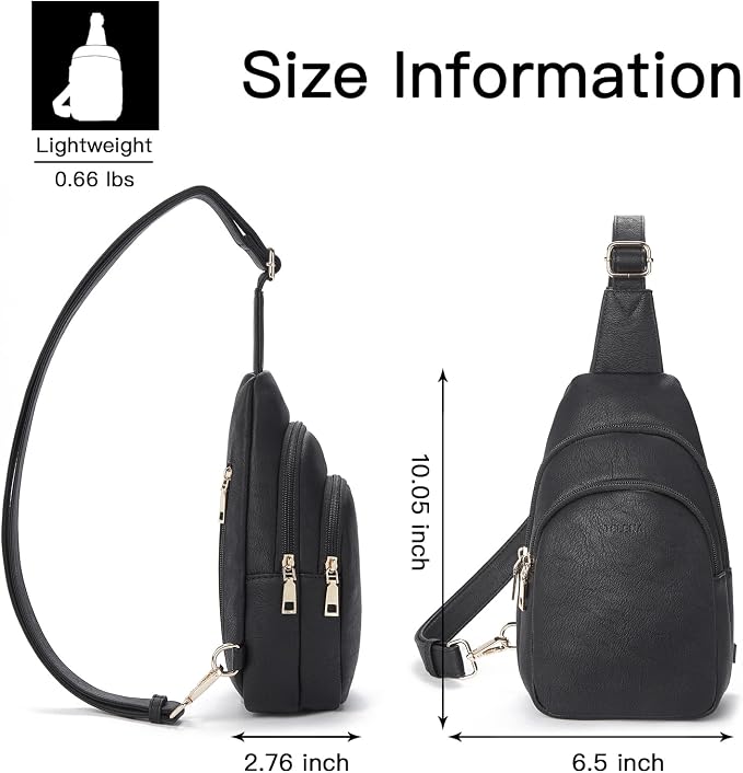 Telena Small Sling Bag for Women Leather Crossbody Fanny Packs Chest Bag for - Image 6