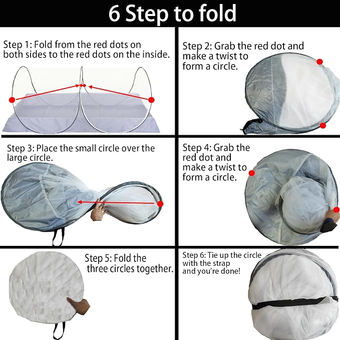 CMINGJ Portable Mosquito Net Foldable Pop-Up Travel Mosquito Net - Image 7