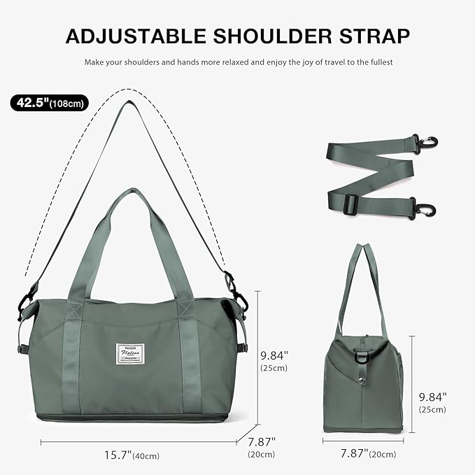 Travel Duffel Bag, Sports Tote Gym Bag, Shoulder Weekender Overnight Bag - Image 6