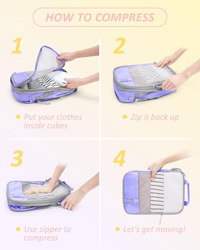 BAGSMART 6 Set Compression Packing Cubes - Image 6