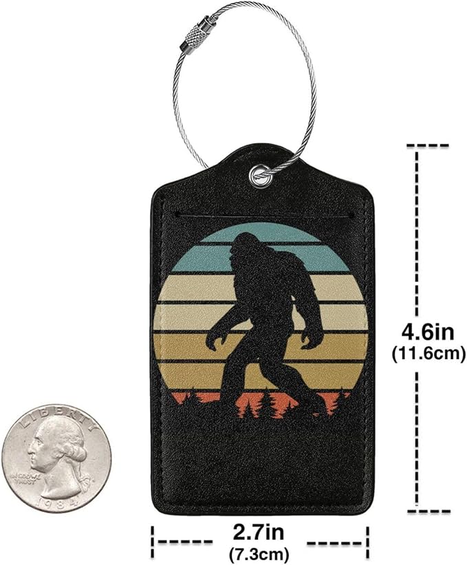2 Pcs Bigfoot Luggage Tags for Suitcases, Funny Sasquatch Luggage Tags - Image 2