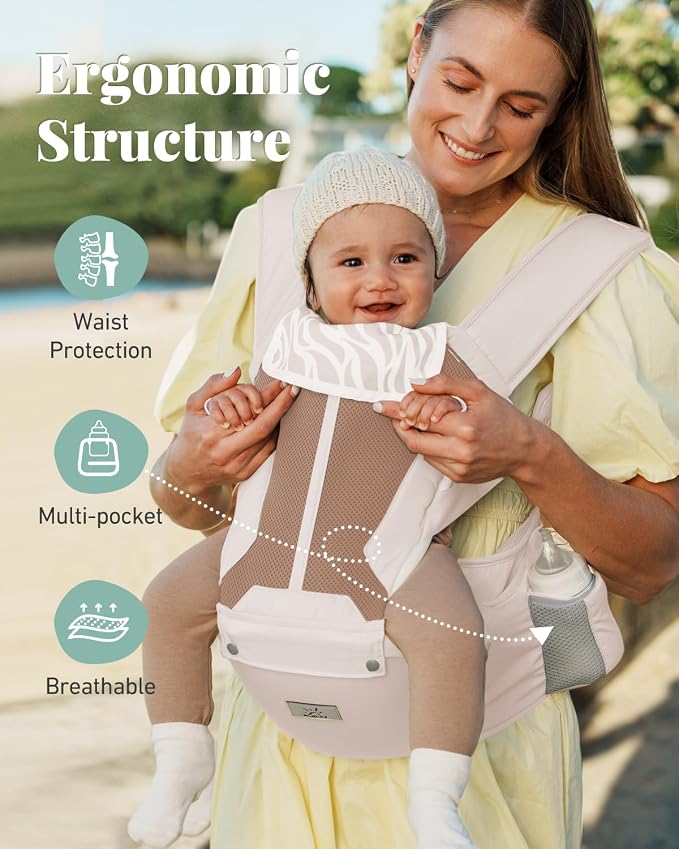 Baby Carrier Newborn to Toddler, 6-in-1 Baby Carrier, Adjustable Detachable - Image 6