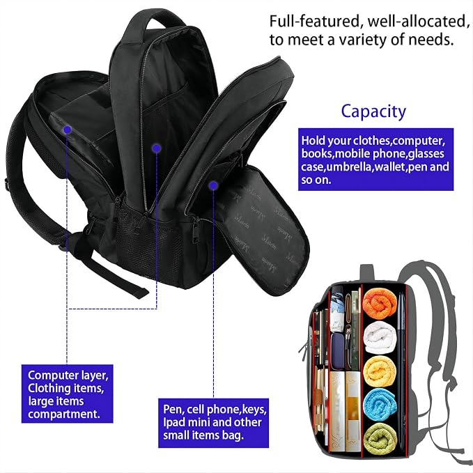 MATEIN Business Laptop Backpack, 15.6 Inch Travel Laptop Bag Rucksack - Image 8