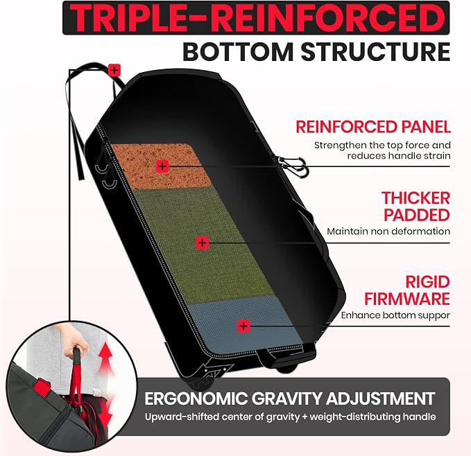 Fanwoli 30'' Rolling Duffel Bag - Image 2