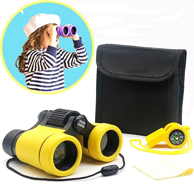 Kids Binoculars Best Gifts for 3-12 Years Boys Girls High-Resolution Optics by Besticerollerforface
