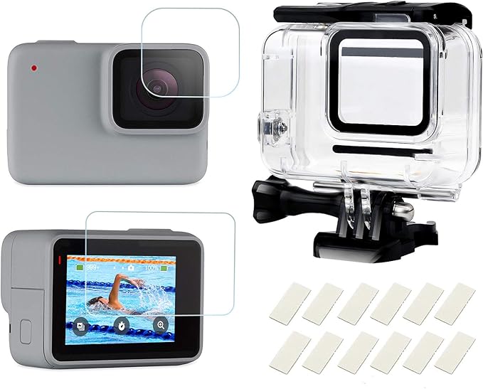 D&F Waterproof Housing Case for HERO7 White & Hero 7 Silver, 30M Underwater by Unknown