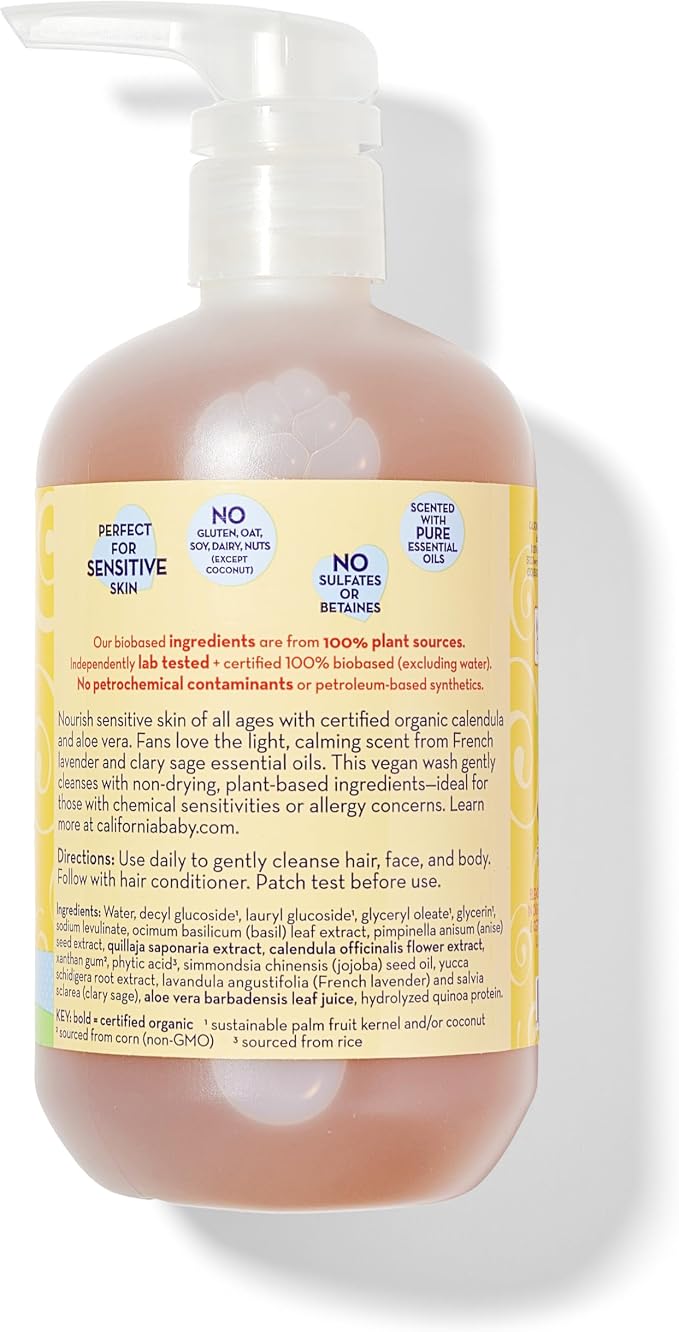 California Baby Calendula Shampoo and Body Wash | 100% Plant-Based | Allergy - Image 2