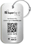 Dynotag® Sentry Series Solid Metal Web Enabled Smart Luggage Tag ID + Steel Loop by DynotagInc