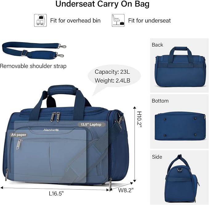 Hanke Underseat Carry On luggage Bags - Image 2
