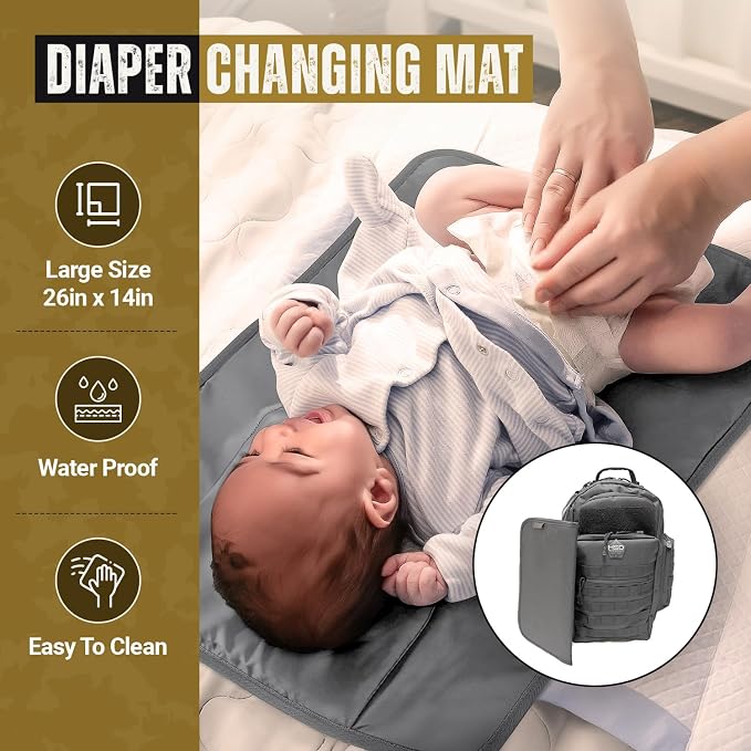 HighSpeedDaddy - Baby Diaper Backpack, Military-Grade, Waterproof, Compact Baby - Image 6
