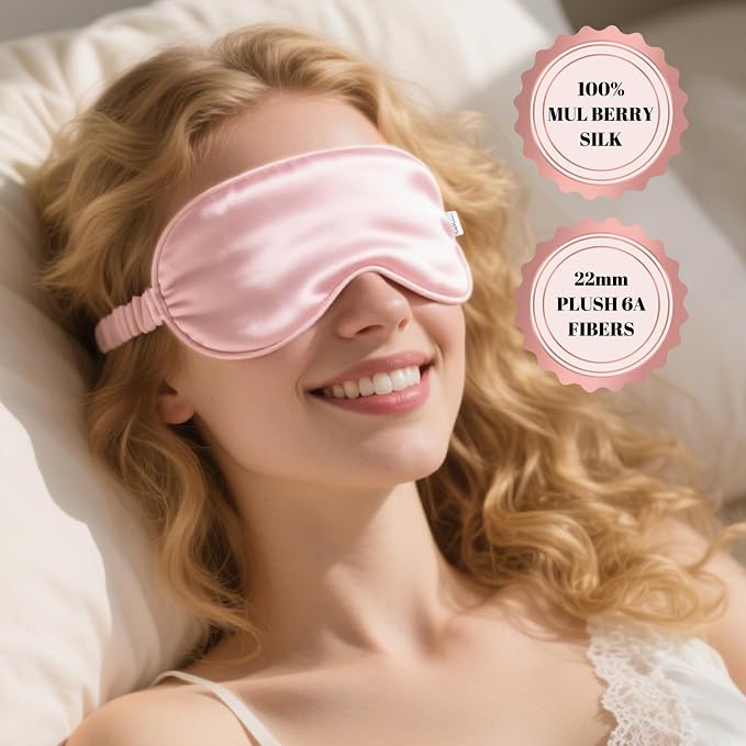 Pure 22 Momme 6A Grade Mulberry Silk Sleep Mask - Image 2