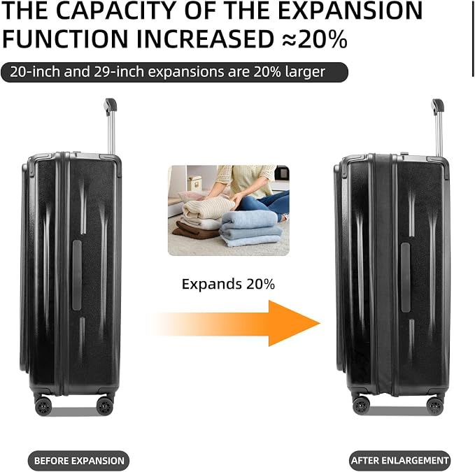 Carry On Luggage, 20 Inch Top Opening Aluminum Frame Lightweight Airline - Image 3