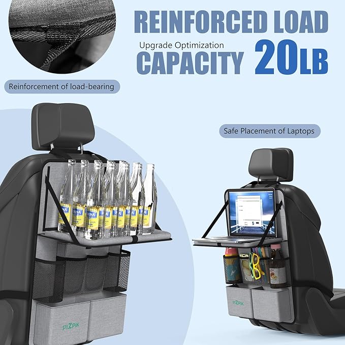 Car Backseat Organizer with Tablet Holder, 11 Storage Pockets with Foldable - Image 3