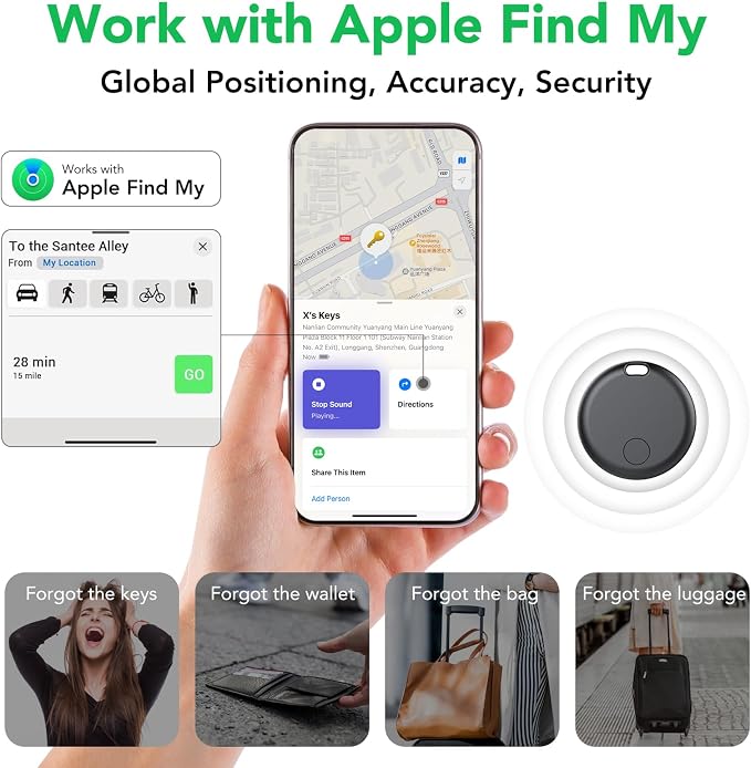 Air Tracker Tags-4 Pack: Smart Bluetooth Tracker, Item Finder Works - Image 2