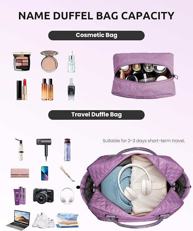Gift for Women-Initial Teenage Girl Duffle Bag - Image 4