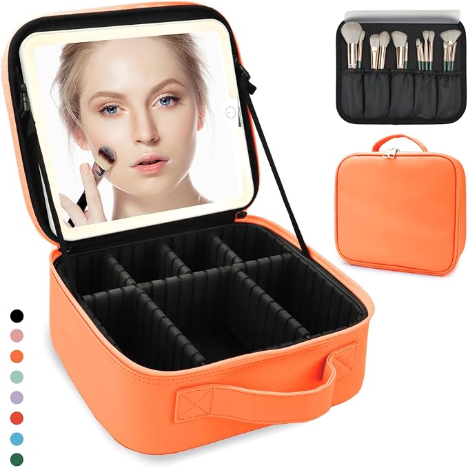 Travel Makeup Bag for Women and Makeup Artists Cosmetic Organizer Large Makeup by MORMIDTravelMakeupBag