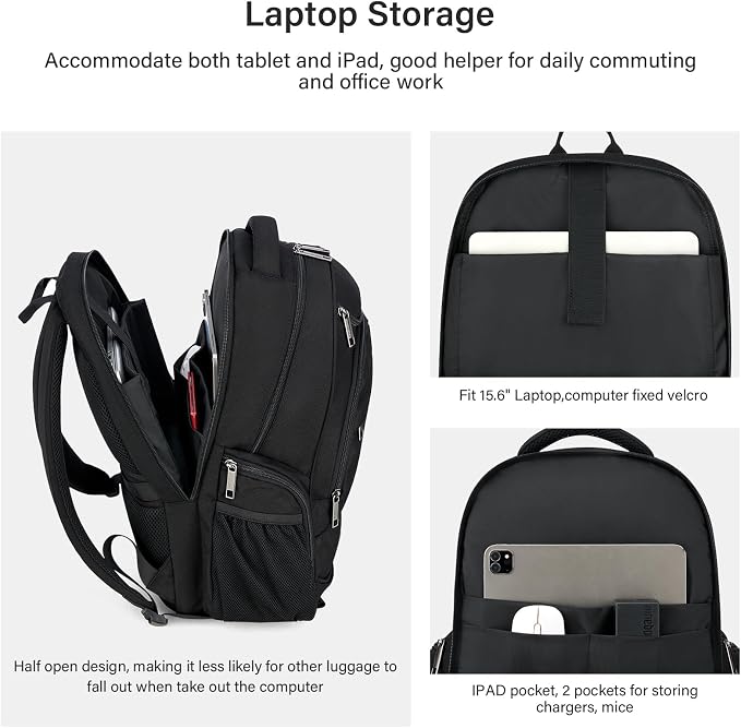 MILADA Travel Backpack For Men Laptop Backpack Women Business Carry On Backpack - Image 4