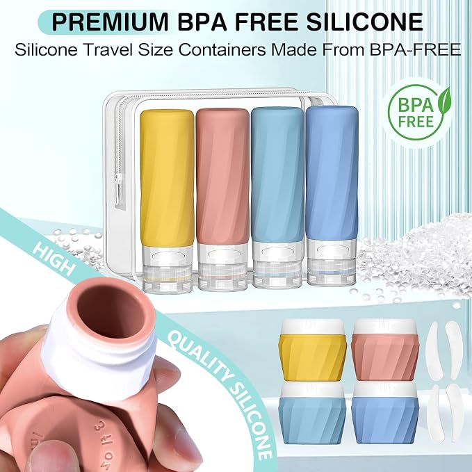 14pack Travel Bottles for Toiletries, TSA Approved Travel Size Toiletries - Image 3