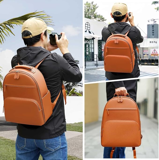 Camera Backpack Classic PU Leather - Image 5