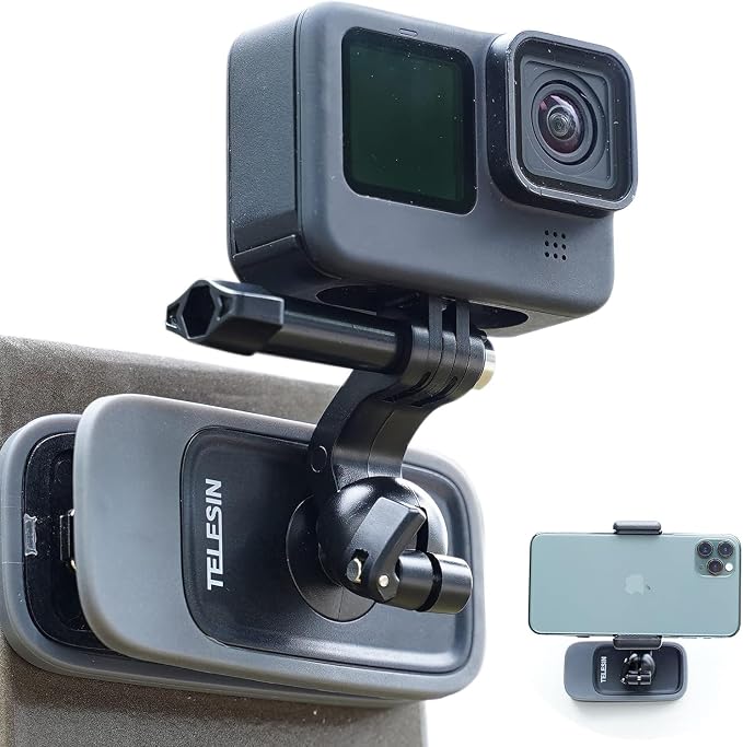 TELESIN Magnetic Mount, 360° Rotating Backpack Clip by telesin