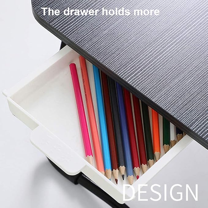 Home Office Lap Desk with Storage Drawer, Cup and Phone Holder, Laptop Bed Tray - Image 7