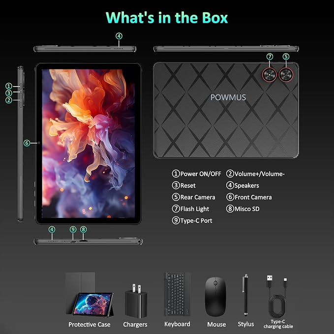 Android Tablet, 2K FHD Display Tablets, 36GB RAM & 256GB ROM, 1TB Expandtion - Image 7