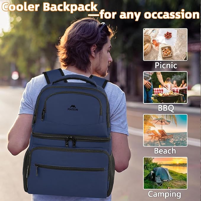 MATEIN Cooler Backpack, 26 Cans Insulated Lunch Backpack - Image 6