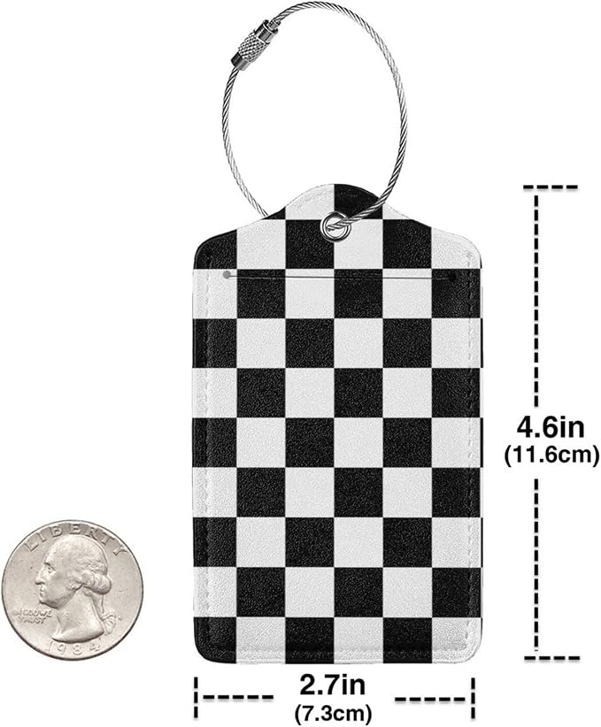 2 Pack Luggage Tags for Suitcase, Name ID Label and Metal Loop for Women Men - Image 4