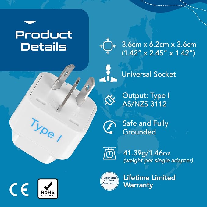 Ceptics Australia, New Zealand Travel Plug Adapter - Image 4