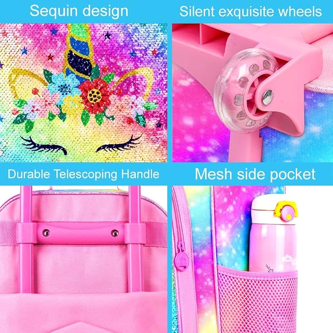 Kids Luggage for Boys Girls, Toddler Rolling Travel Carry on Suitcase - Image 4