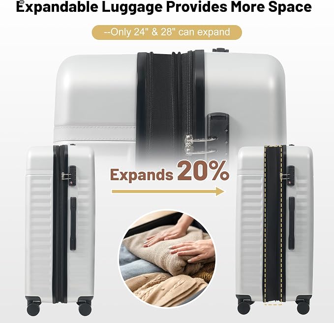 Merax Luggage Sets Front Opening, 2 Piece Hardshell Suitcase - Image 7