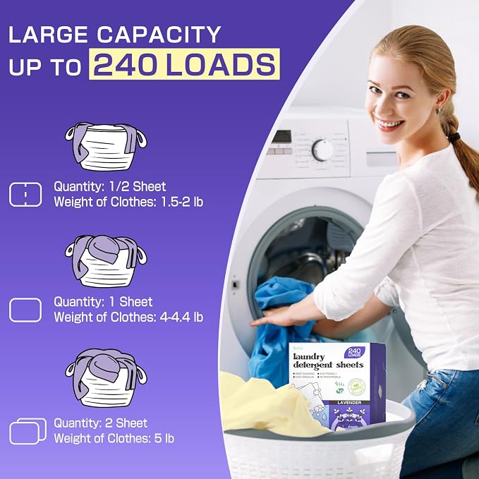 Soulink Laundry Detergent Sheets, 480 Loads, Eco-Friendly, Plant-Based - Image 3