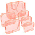 APREUTY Clear Makeup Bags, TSA Approved 6 Pcs Cosmetic Makeup Bags Set Clear PVC by WelcometoAPREUTY