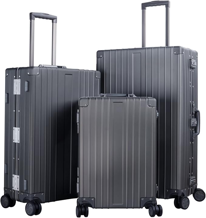 TRAVELKING All Aluminum Luggage Zipperless Hard Shell Luggage Case - Image 5