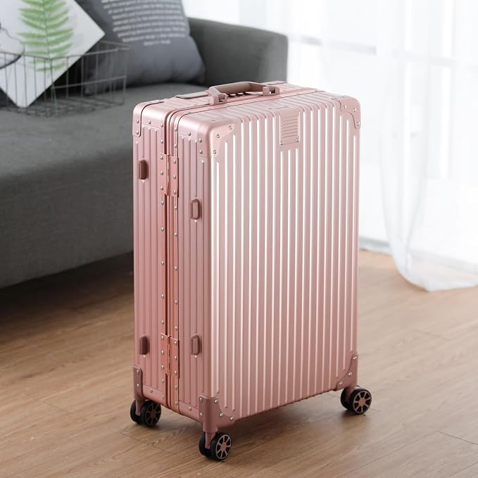 Metal All Aluminum Carry-on Luggage TSA Customs Lock Zipperless Silent Rotary - Image 8