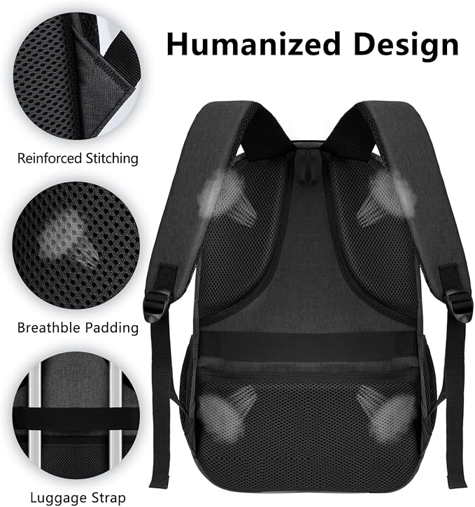 Backpck for Men Women, School Backpack for Boys Teens, 15.6 inch Laptop Back - Image 6