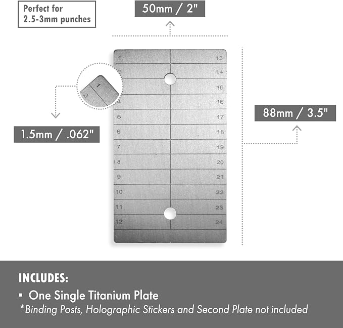 ColdTi - Titanium Bitcoin Seed Plate - Image 3