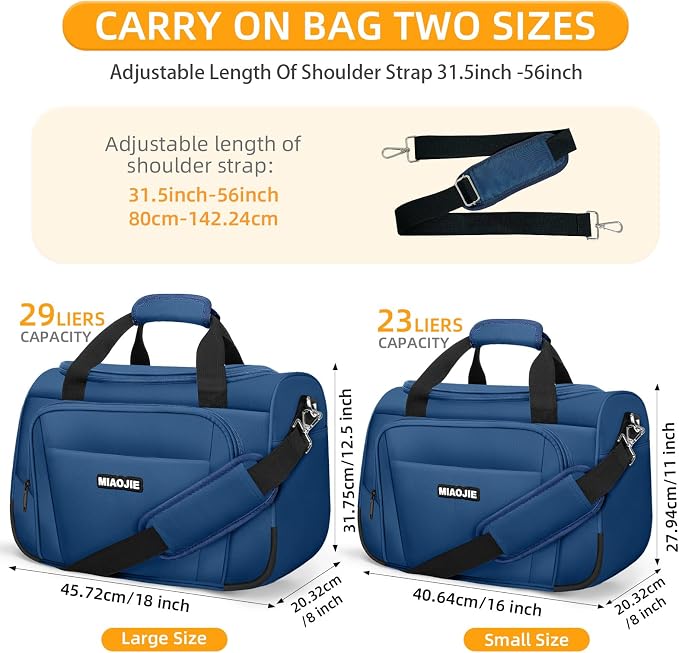 Underseat Carry On Luggage Lightweight Travel Tote Weekender Bag Overnight - Image 3
