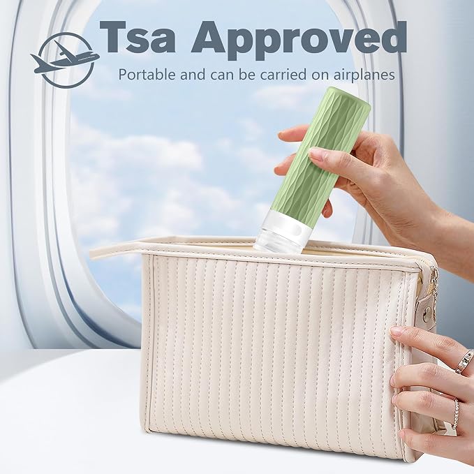 Travel Bottles for Toiletries, TSA Approved 3.4oz Travel Size Containers - Image 2